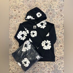 Black and White Denim Tears Hoodie